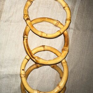 Natural Bamboo Bracelets Set